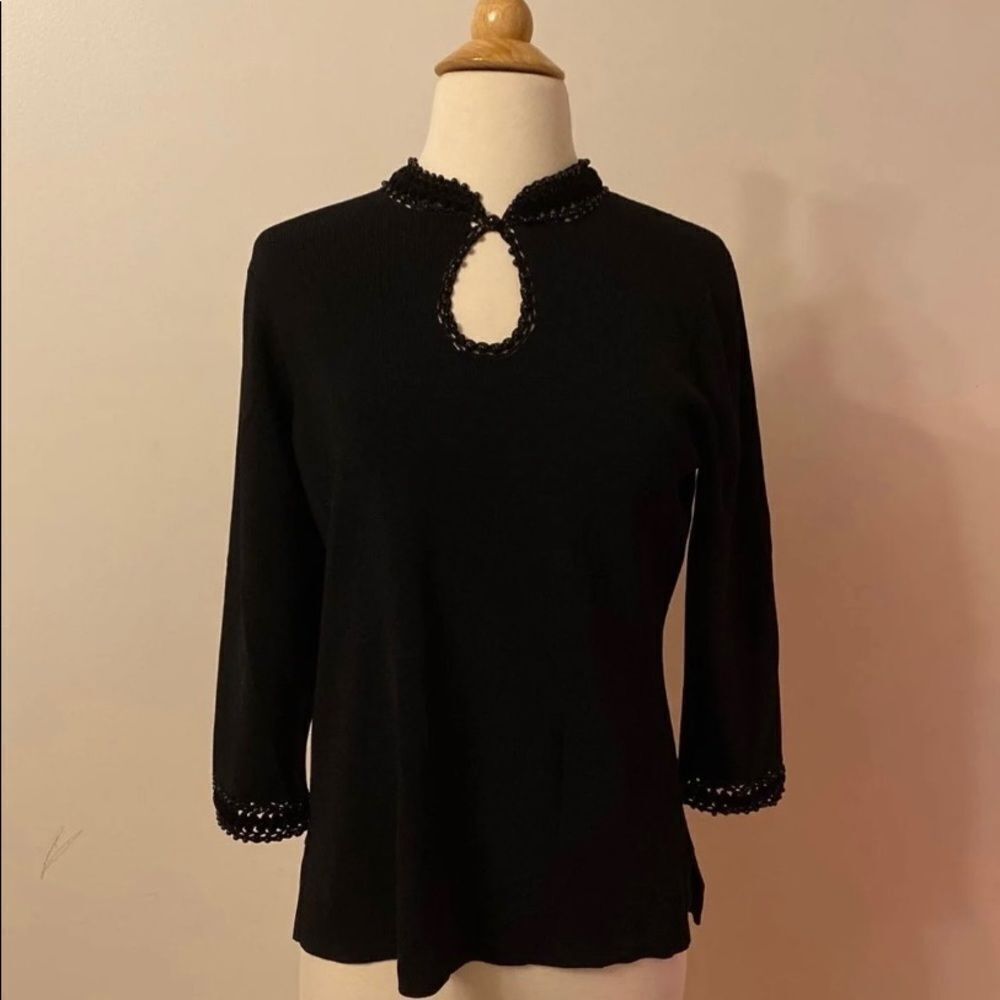 Grace Dane Lewis Embellished Knit‎ Top